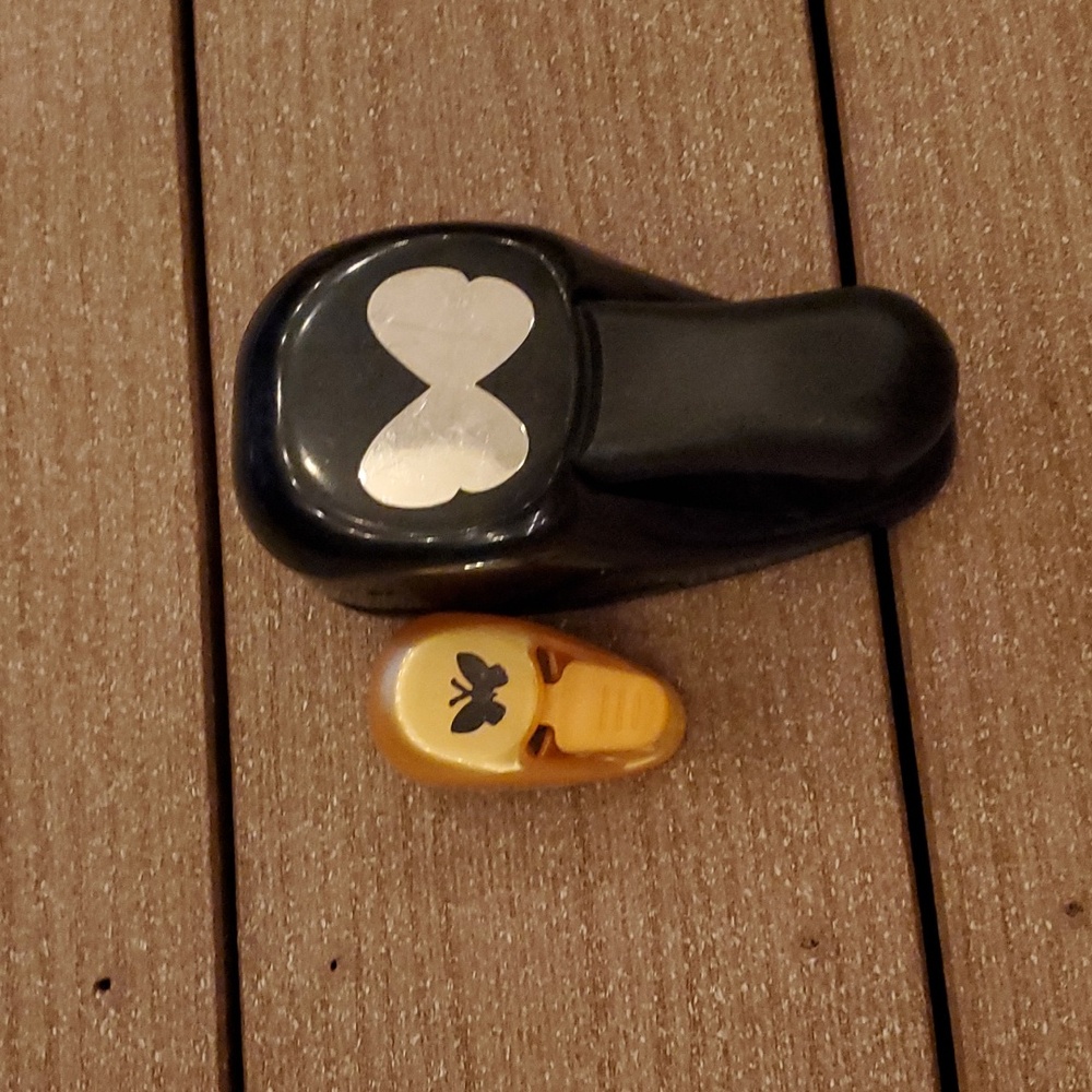 2 paper crafting punches (butterfly shaped)